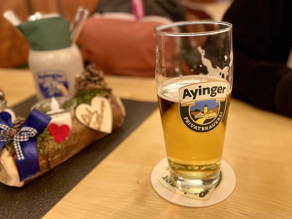 Half full or half empty? German beer makes me all happy either way.