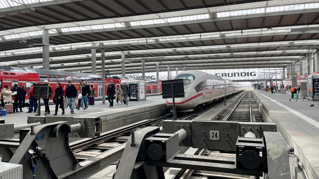 The empty track where our next train will depart.