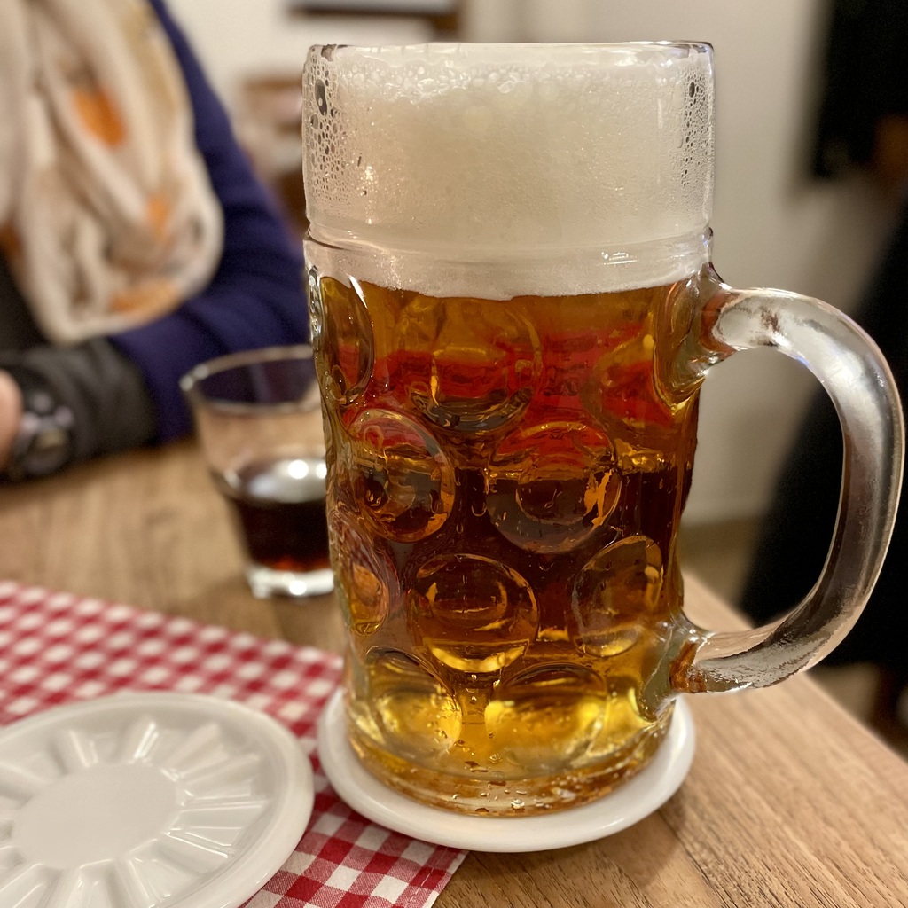 A little Czech draft beer.