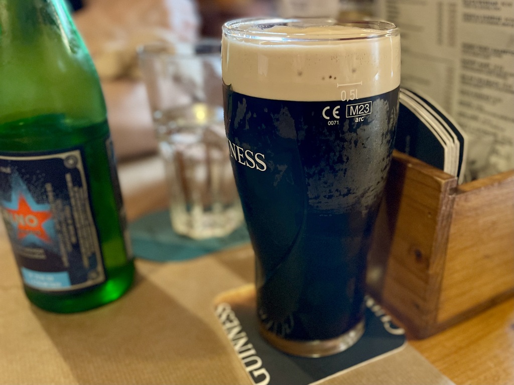 A pint of Guinness, and all is right in the world.