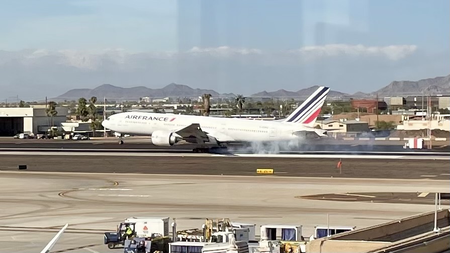 I arrived at the airport lounge just in time to see my aircraft touch down.