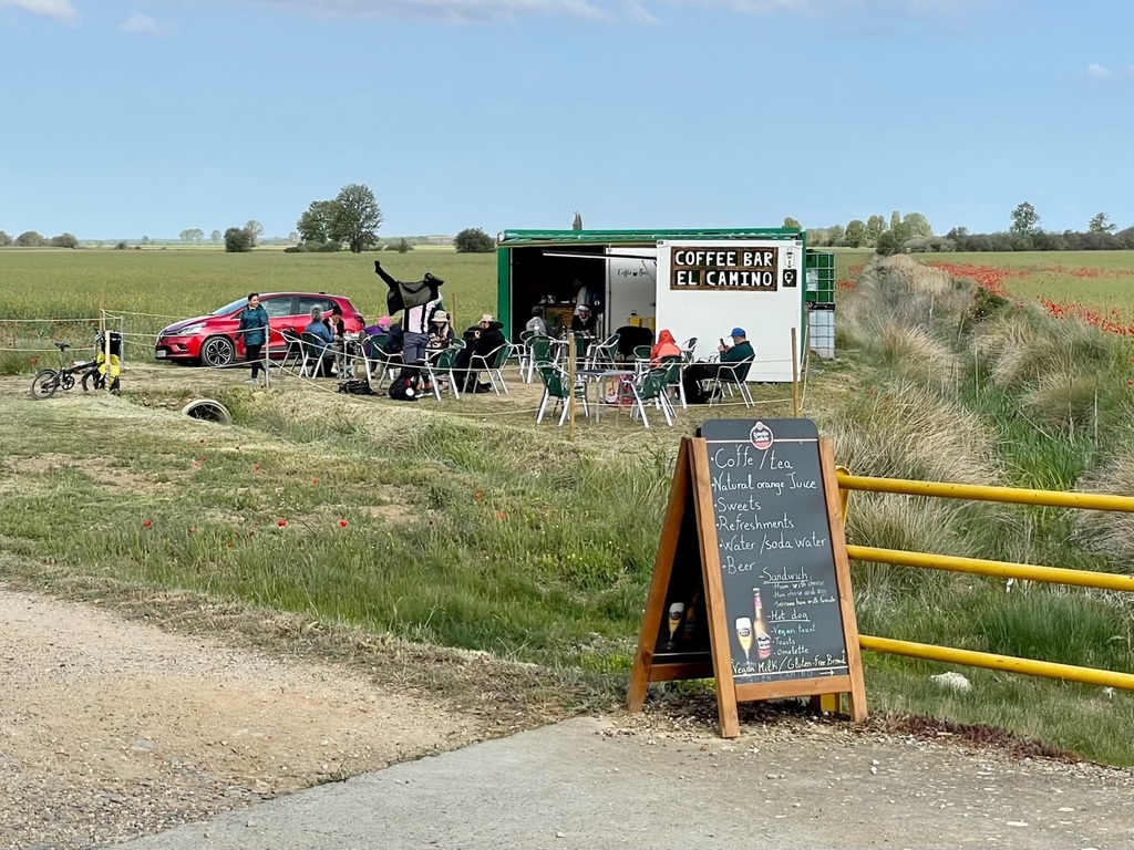 When there’s a long stretch of trail without a village, there’s usually an entrepreneur willing to bring some comforts of a village to the trail.