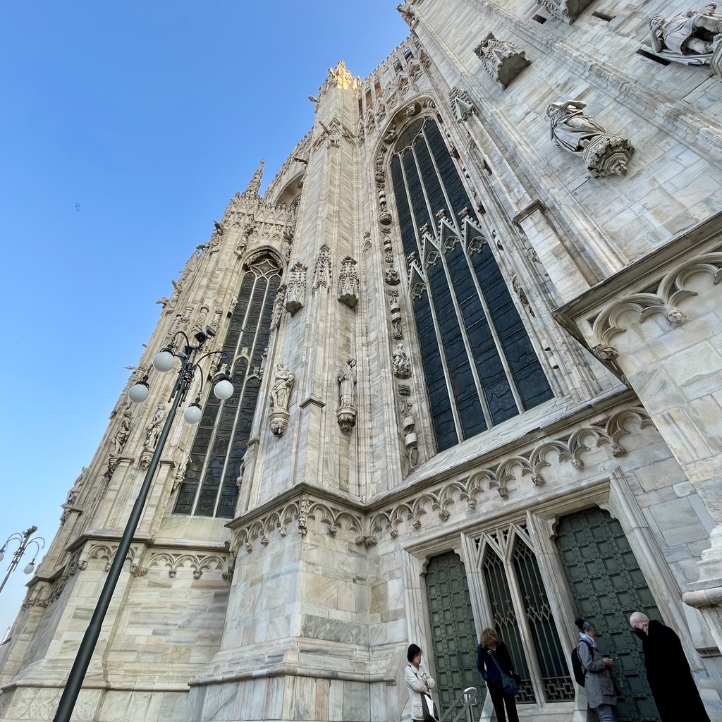Unmarked entrance for worshippers at the Duomo.