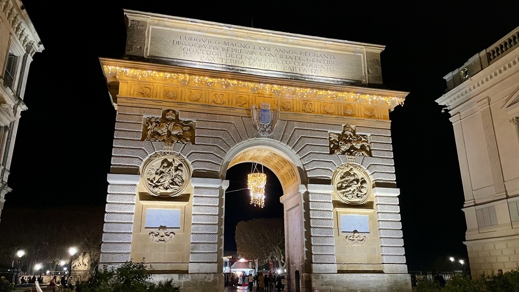 Arc de Triomphe, with more lights than usual.