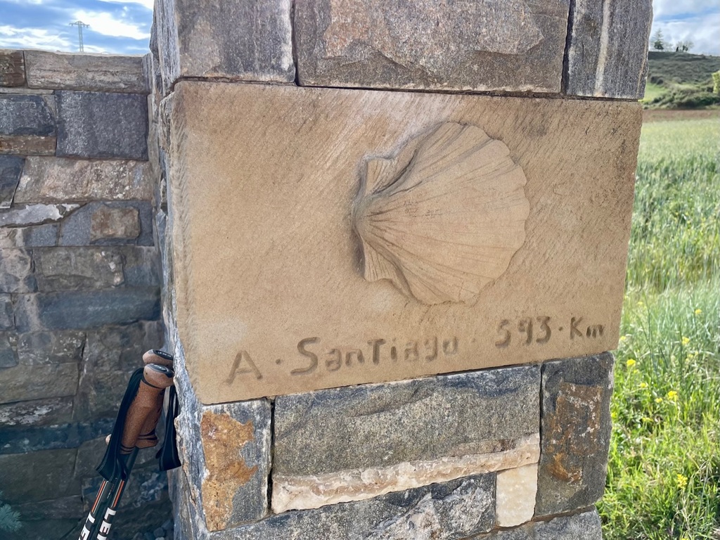 After six days of walking, I was delighted to see the distance in kilometers beginning with the number 5. It was 790 km in Saint-Jean-Pied-de-Port.