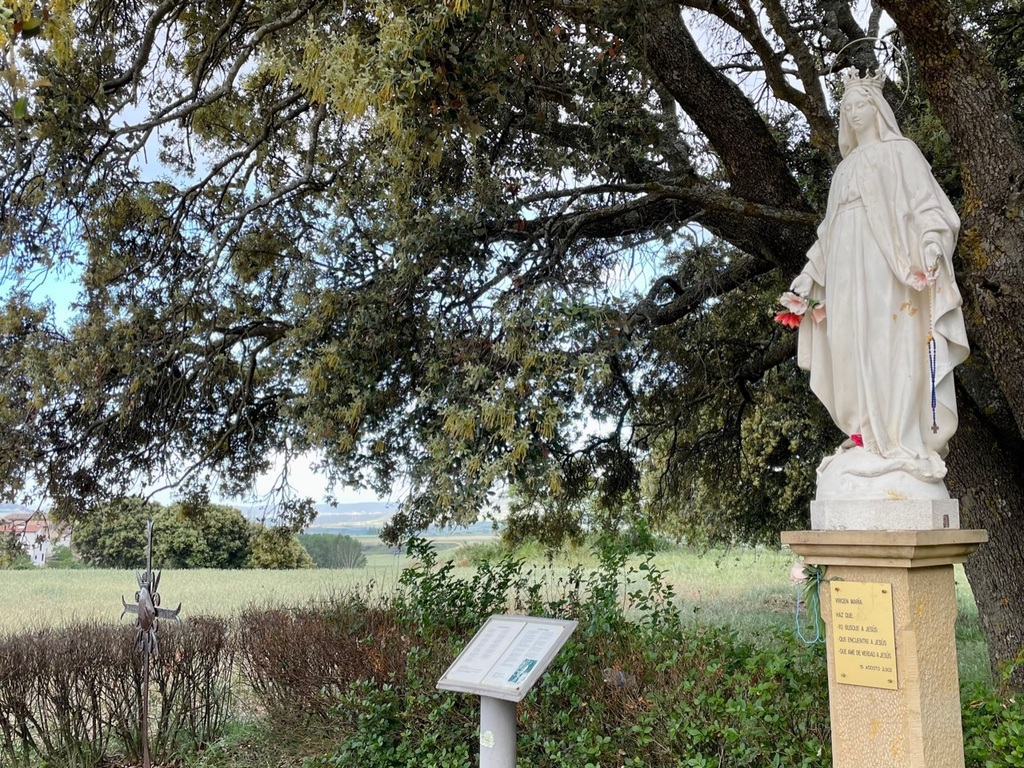 I has just finished praying my rosary, and there she was.